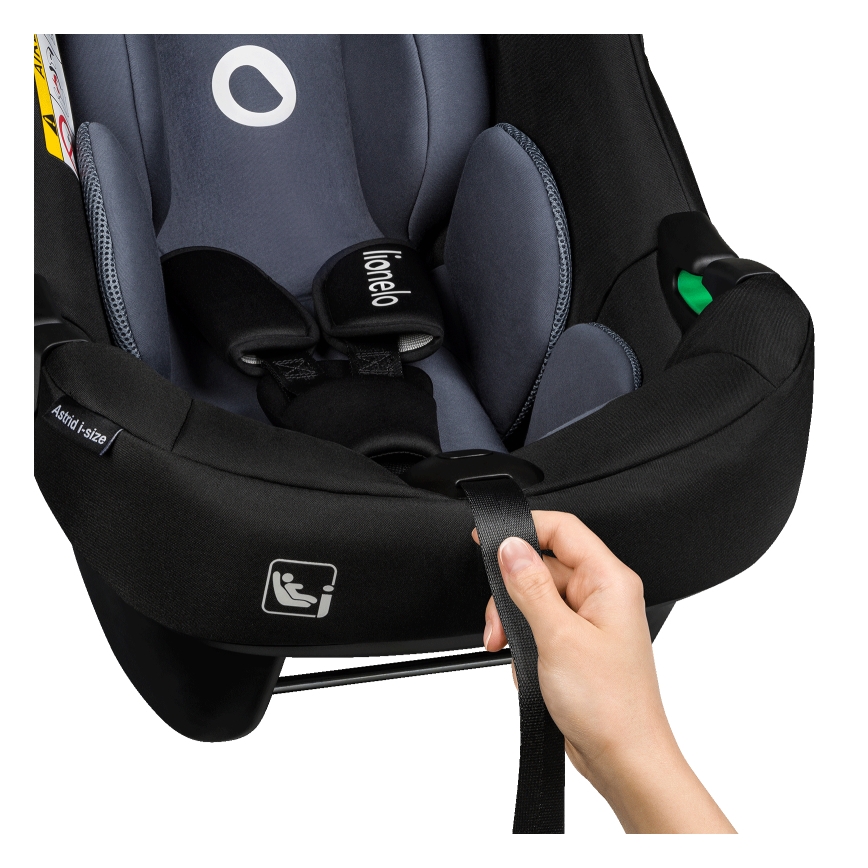Lionelo - Pööratav turvatool alusega ASTRID SET i-Size 40-87 cm Must Hall