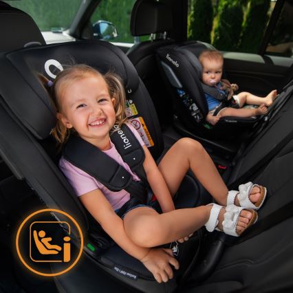 Lionelo - pööratav turvatool alusega BASTIAAN i-Size 40-150 cm kivihall