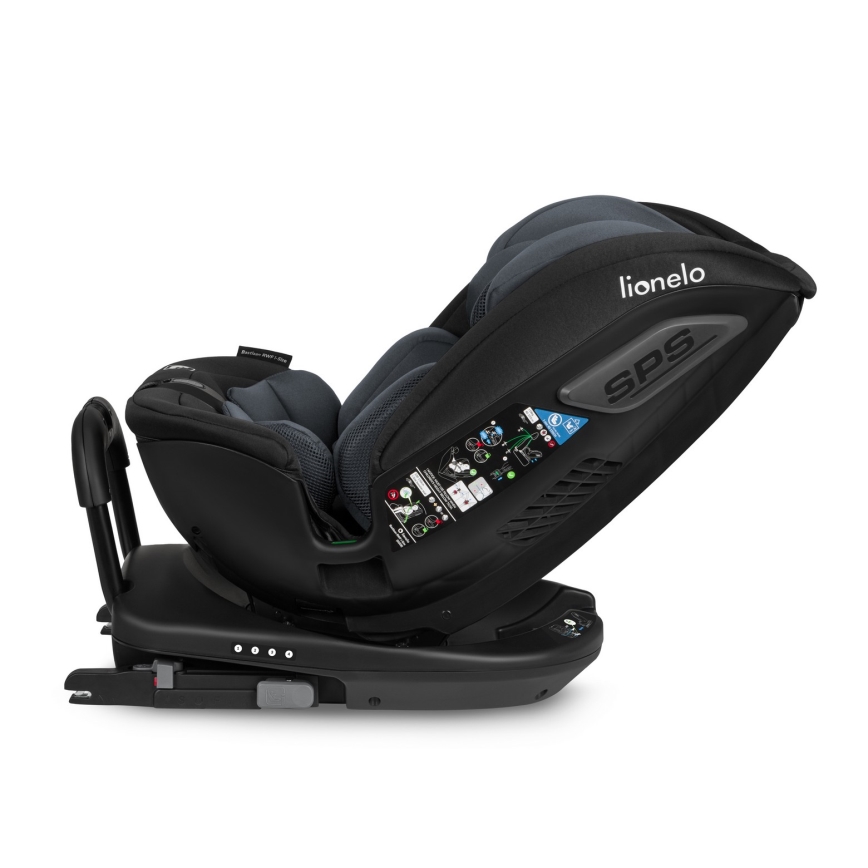 Lionelo - pööratav turvatool alusega BASTIAAN i-Size 40-150 cm kivihall