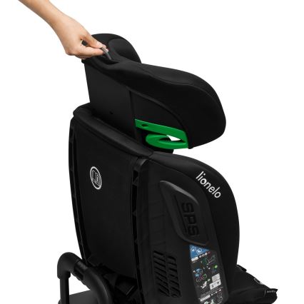 Lionelo - Pööratav turvatool alusega BASTIAAN i-Size 40-150 cm süsinikmust