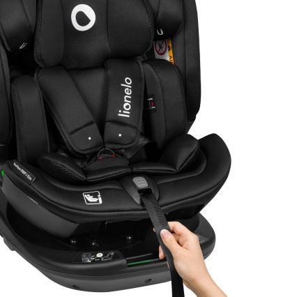 Lionelo - Pööratav turvatool alusega BASTIAAN i-Size 40-150 cm süsinikmust