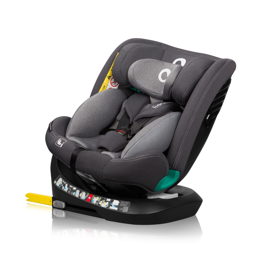Lionelo - pööratav lapse turvatool alusega BASTIAAN ONE i-Size 40-150 cm Grey Stone