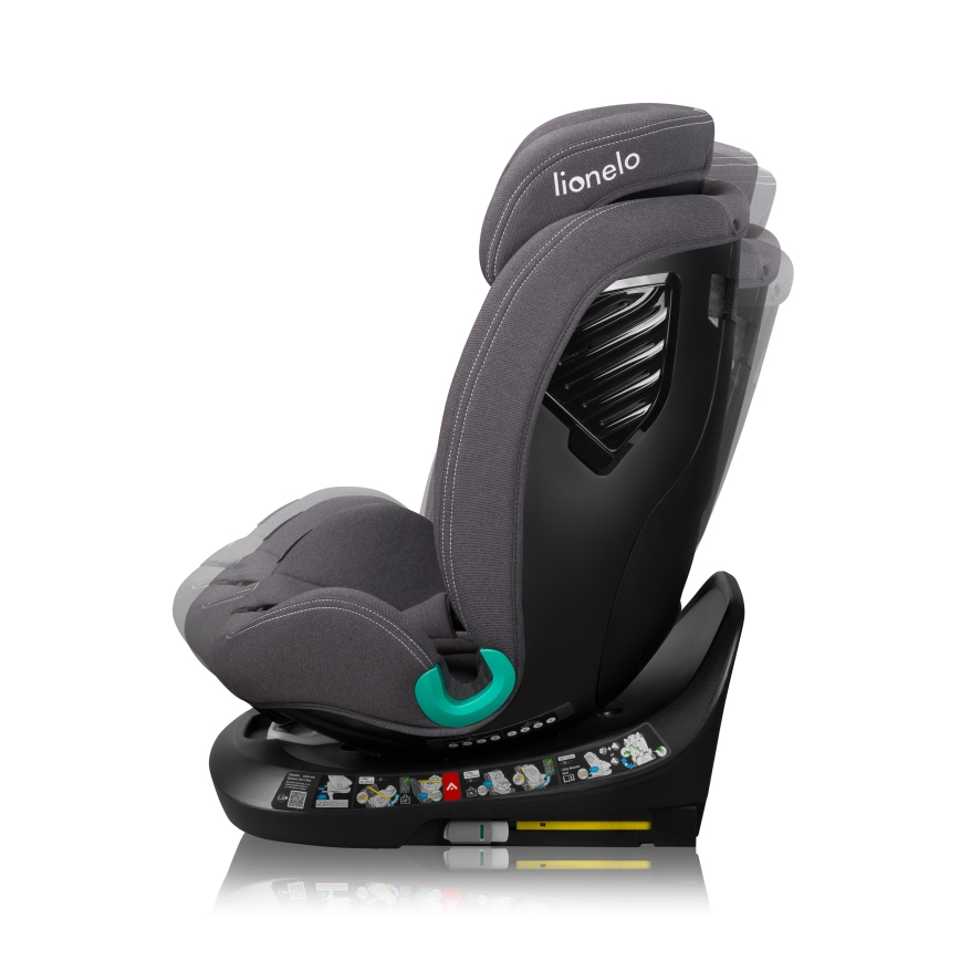 Lionelo - pööratav lapse turvatool alusega BASTIAAN ONE i-Size 40-150 cm Grey Stone