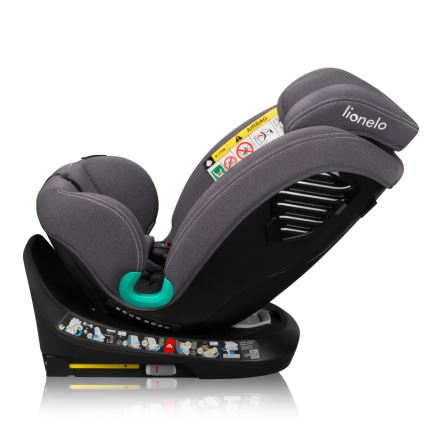 Lionelo - pööratav lapse turvatool alusega BASTIAAN ONE i-Size 40-150 cm Grey Stone