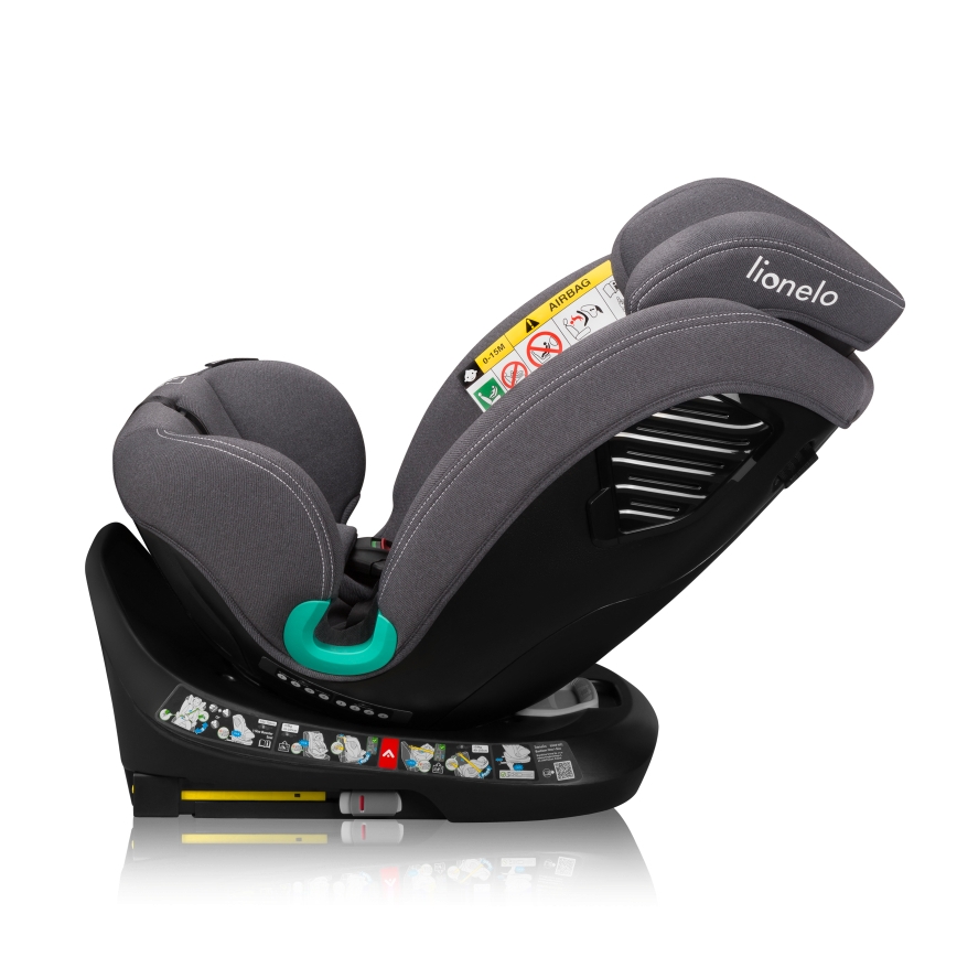 Lionelo - pööratav lapse turvatool alusega BASTIAAN ONE i-Size 40-150 cm Grey Stone