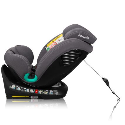 Lionelo - pööratav lapse turvatool alusega BASTIAAN ONE i-Size 40-150 cm Grey Stone