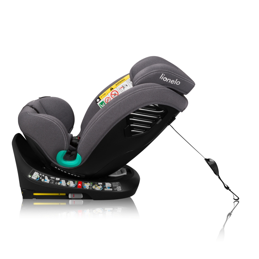 Lionelo - pööratav lapse turvatool alusega BASTIAAN ONE i-Size 40-150 cm Grey Stone