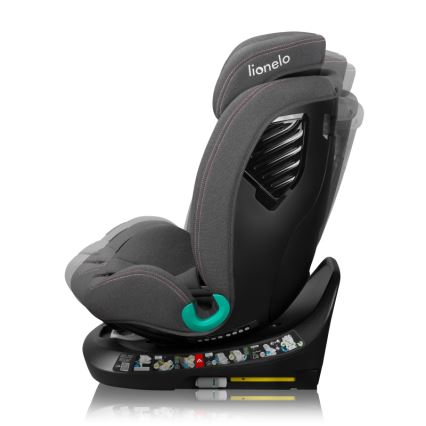 Lionelo - Pööratav turvatool alusega BASTIAAN ONE i-Size 40-150 cm roosa