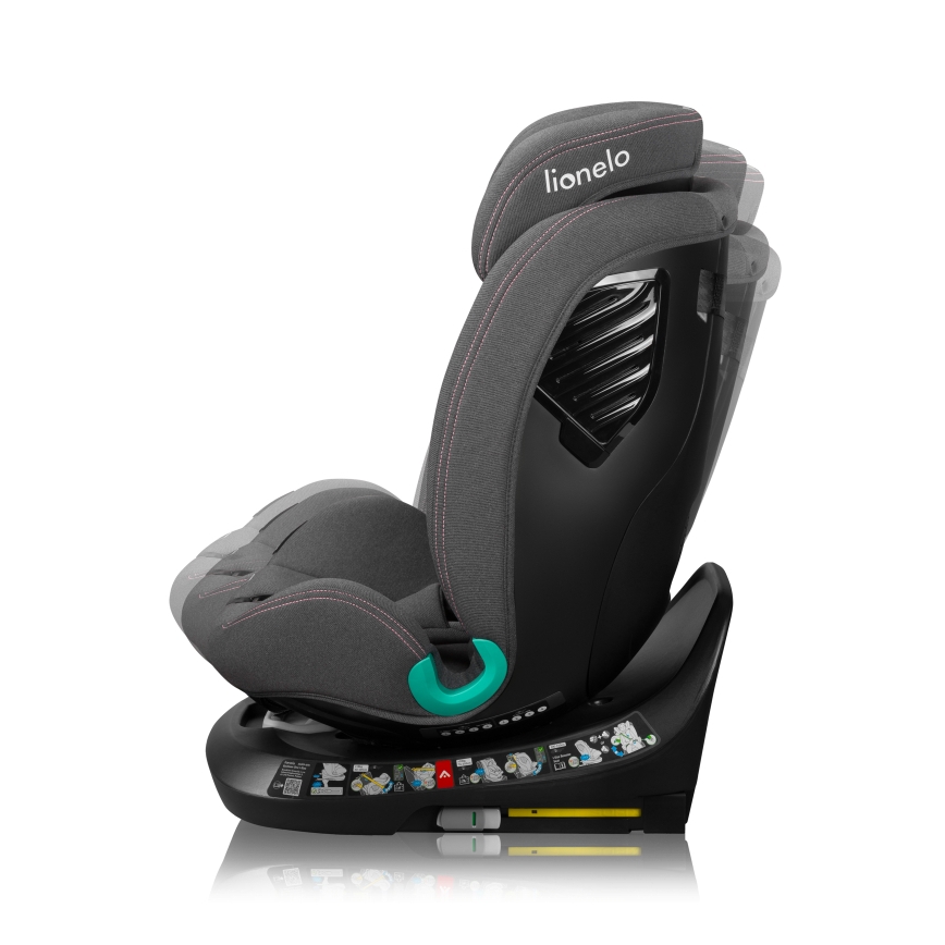 Lionelo - Pööratav turvatool alusega BASTIAAN ONE i-Size 40-150 cm roosa