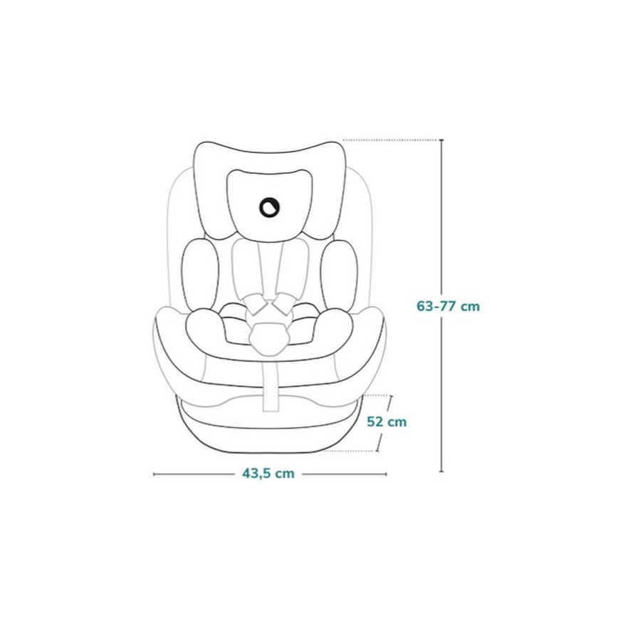 Lionelo - Pööratav turvatool alusega BASTIAAN ONE i-Size 40-150 cm roosa