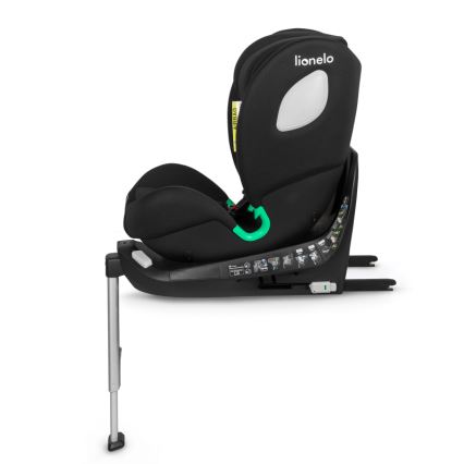 Lionelo - pööratav turvatool alusega BRAAM i-Size 40-150 cm Black Carbon
