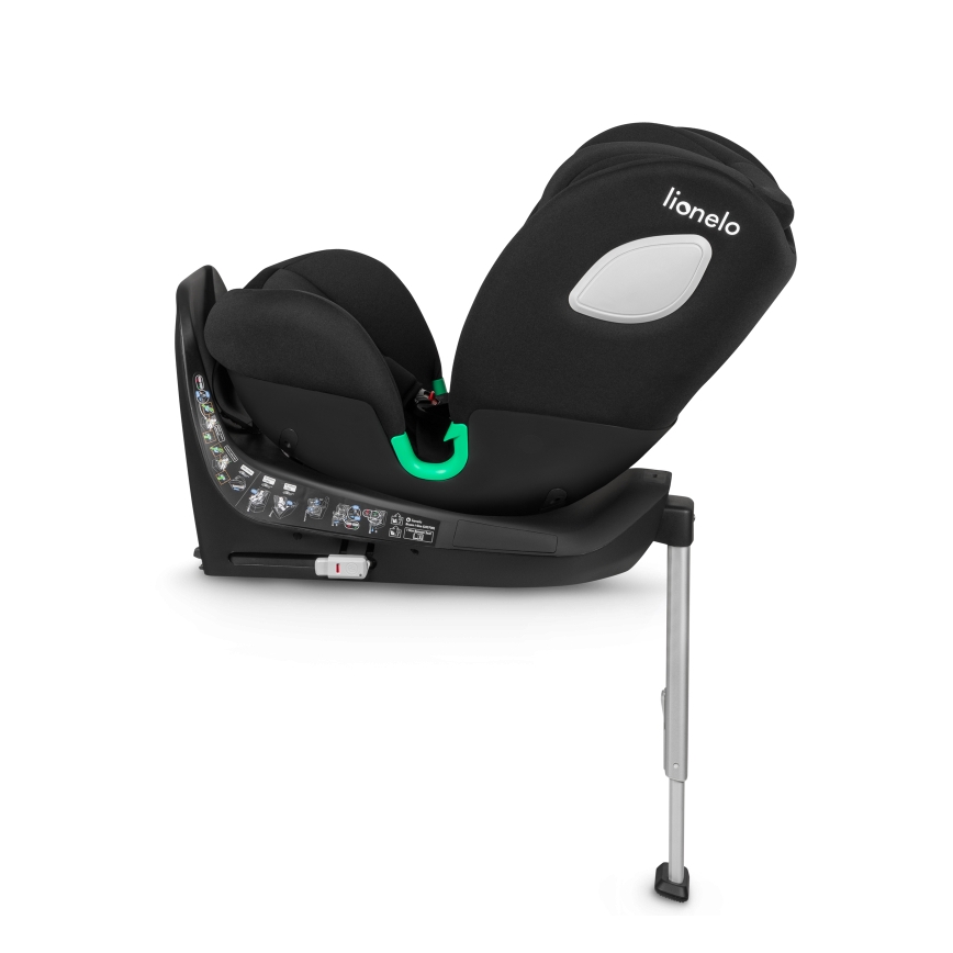Lionelo - pööratav turvatool alusega BRAAM i-Size 40-150 cm Black Carbon