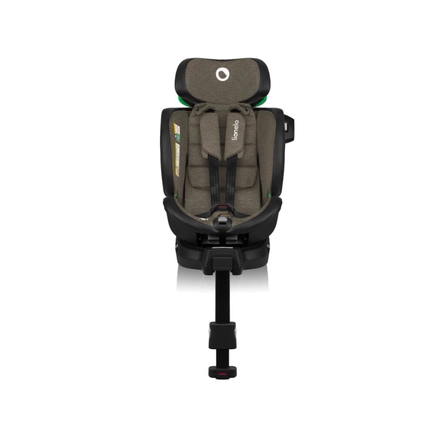 Lionelo - pööratav turvatool alusega HARMONY i-Size 40-150 cm must/oliivroheline