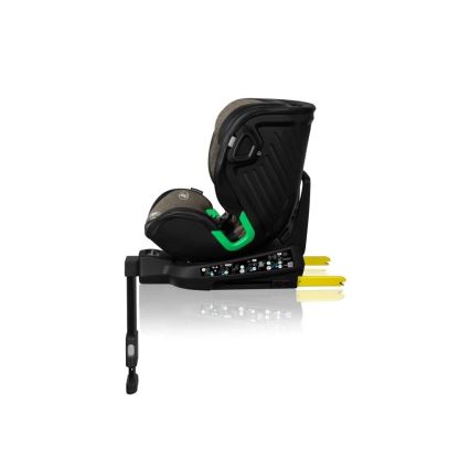 Lionelo - pööratav turvatool alusega HARMONY i-Size 40-150 cm must/oliivroheline