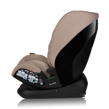 Lionelo - pööratav turvatool alusega LAVENDER i-Size 76-150 cm beež latte