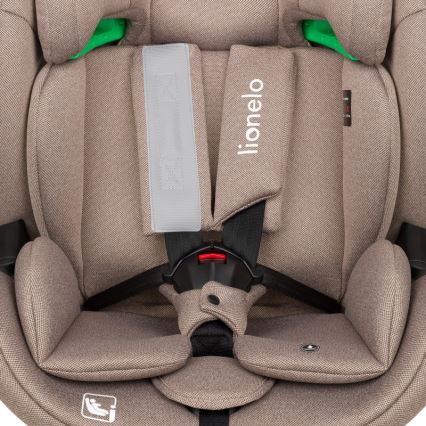 Lionelo - pööratav turvatool alusega LAVENDER i-Size 76-150 cm beež latte