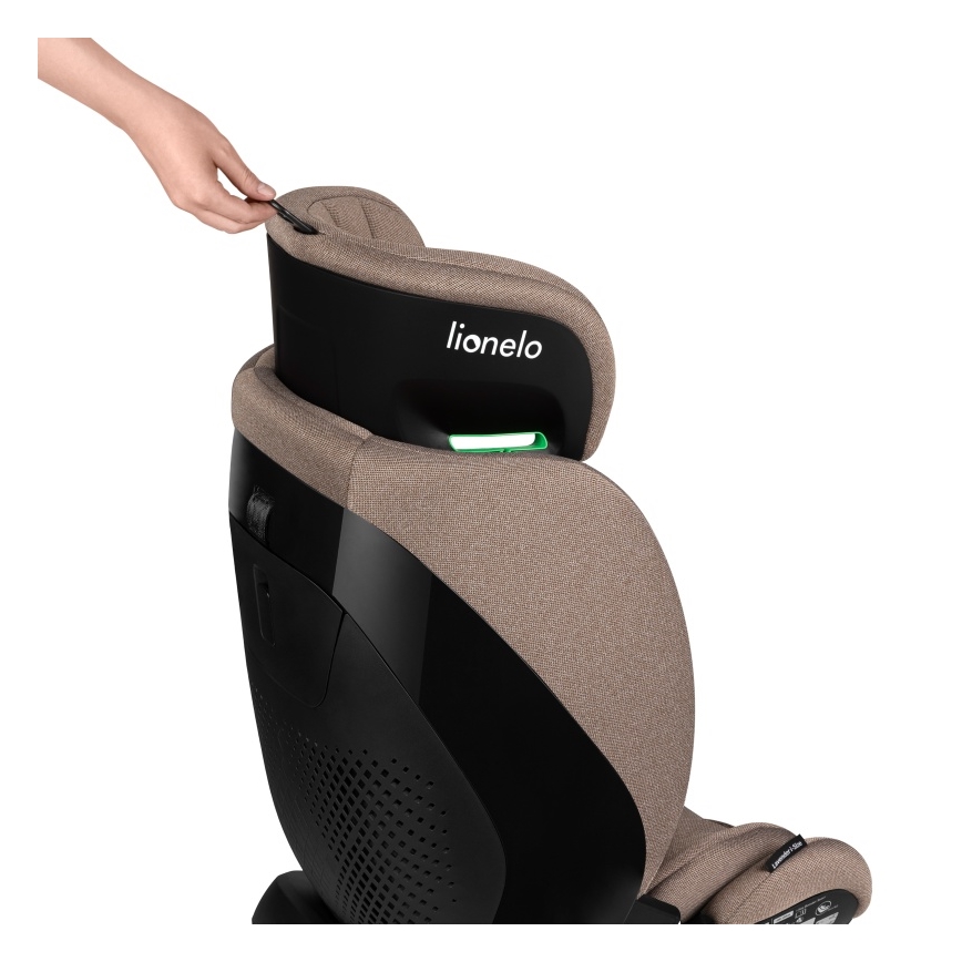 Lionelo - pööratav turvatool alusega LAVENDER i-Size 76-150 cm beež latte