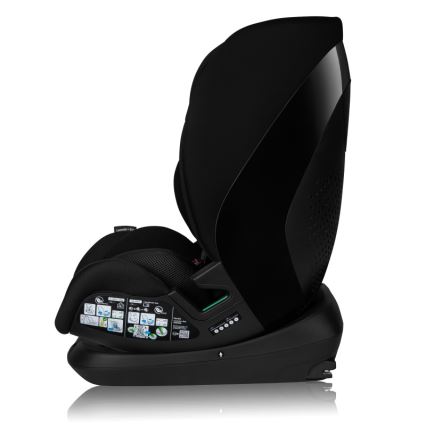 Lionelo - Pööratav turvatool alusega LAVENDER i-Size 76-150 cm Black Carbon