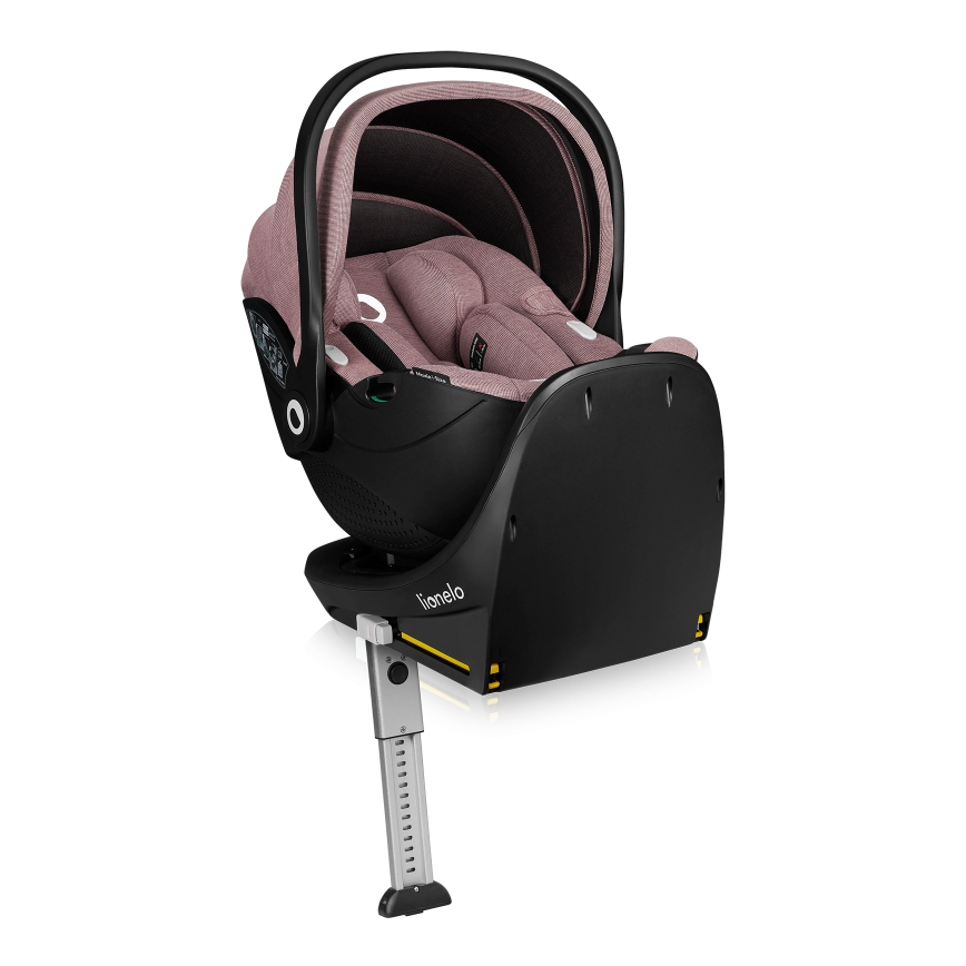 Lionelo - pööratav turvatool alusega MOXIE SET i-Size 40-87 cm roosa-mauve