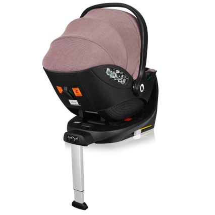 Lionelo - pööratav turvatool alusega MOXIE SET i-Size 40-87 cm roosa-mauve
