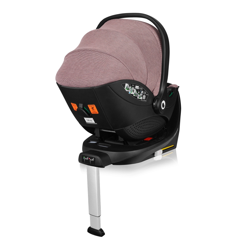 Lionelo - pööratav turvatool alusega MOXIE SET i-Size 40-87 cm roosa-mauve