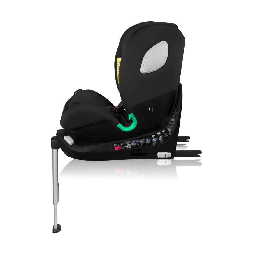Lionelo - pööratav laste turvatool alusega BRAAM AIR i-Size 40-150 cm Black Carbon
