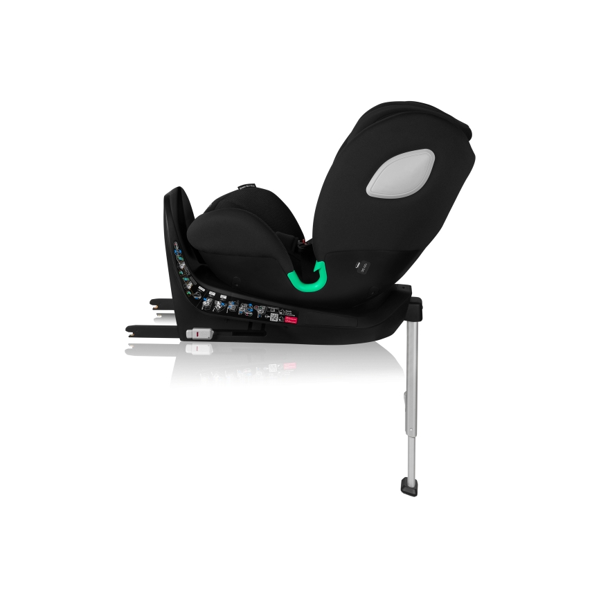 Lionelo - pööratav laste turvatool alusega BRAAM AIR i-Size 40-150 cm Black Carbon