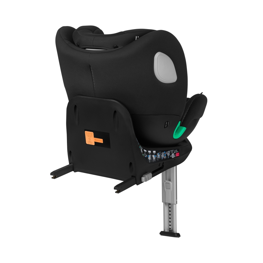 Lionelo - pööratav laste turvatool alusega BRAAM AIR i-Size 40-150 cm Black Carbon