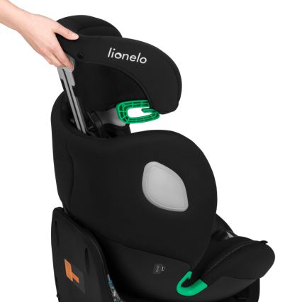 Lionelo - pööratav laste turvatool alusega BRAAM AIR i-Size 40-150 cm Black Carbon