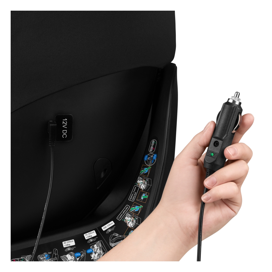 Lionelo - pööratav laste turvatool alusega BRAAM AIR i-Size 40-150 cm Black Carbon