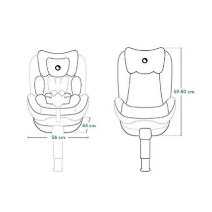 Lionelo - pööratav laste turvatool alusega BRAAM AIR i-Size 40-150 cm Black Carbon