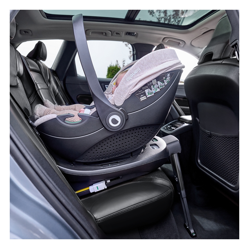 Lionelo - pööratav turvatool koos alusega MOXIE SET i-Size 40-87 cm, roosa-mauve