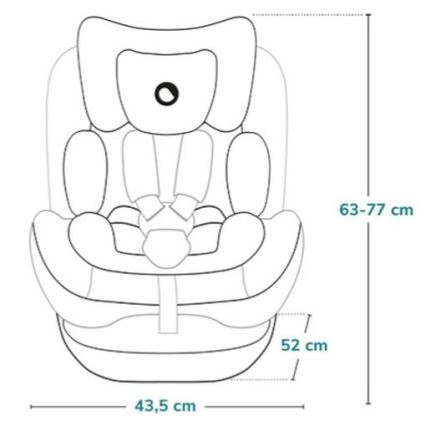Lionelo - Pööratav turvatool alusega BASTIAAN ONE i-Size 40-150 cm Roosa
