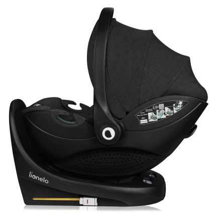 Lionelo - pöörlev laste turvatool alusega MOXIE SET i-Size 40-87 cm Black Carbon