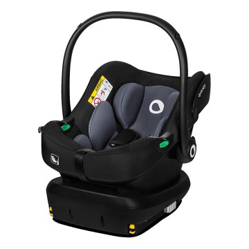 Lionelo - pöörlev turvatool ASTRID SET i-Size 40-87 cm alusega, must/hall