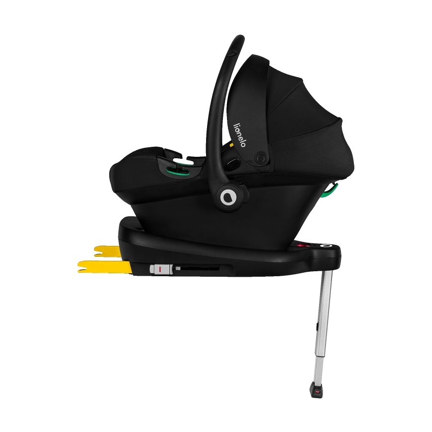 Lionelo - pöörlev turvatool ASTRID SET i-Size 40-87 cm alusega, must/hall