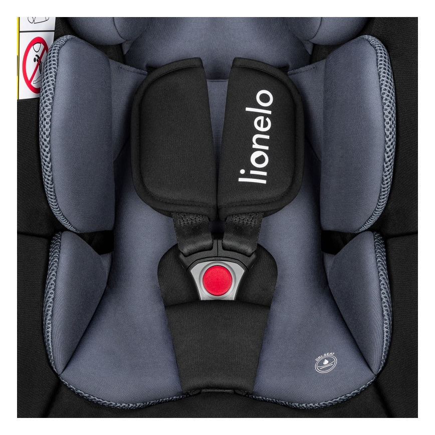 Lionelo - pöörlev turvatool ASTRID SET i-Size 40-87 cm alusega, must/hall