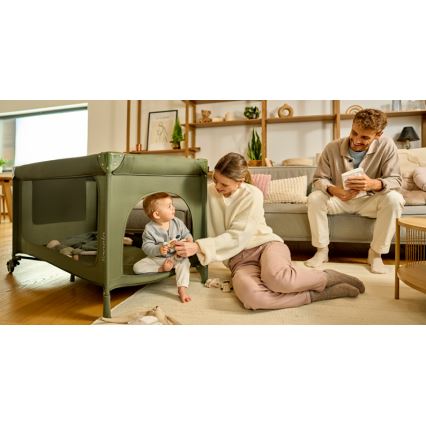 Lionelo - Reisi voodi JASMIN EASY FOLD Roheline oliiv