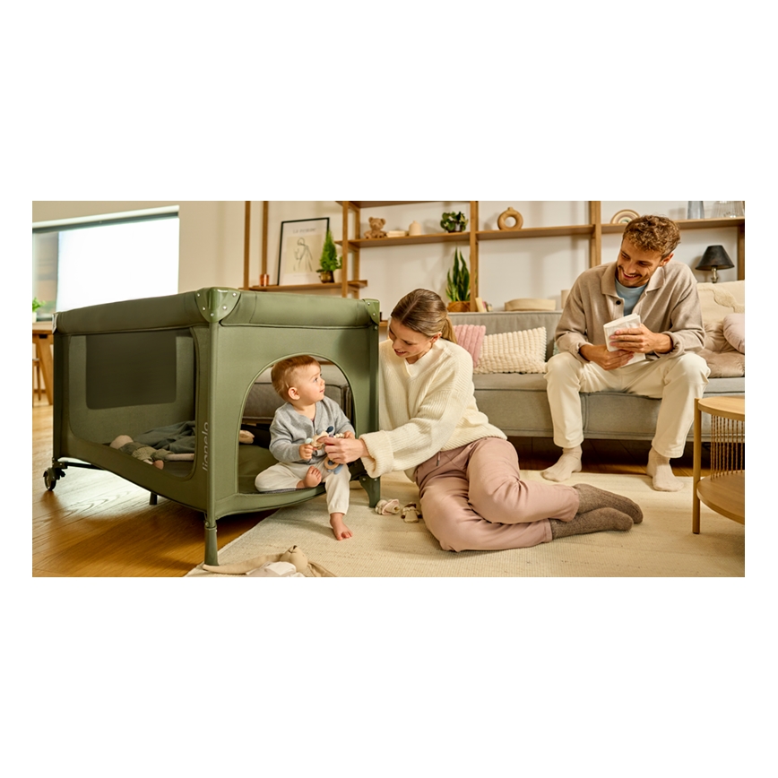 Lionelo - Reisi voodi JASMIN EASY FOLD Roheline oliiv
