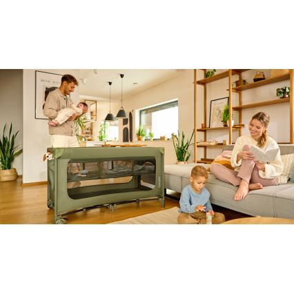 Lionelo - Reisi voodi JASMIN EASY FOLD Roheline oliiv