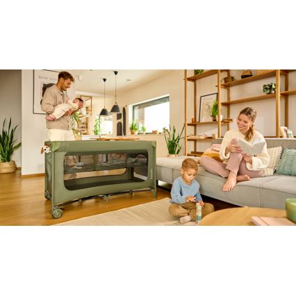 Lionelo - Reisi voodi JASMIN EASY FOLD Roheline oliiv