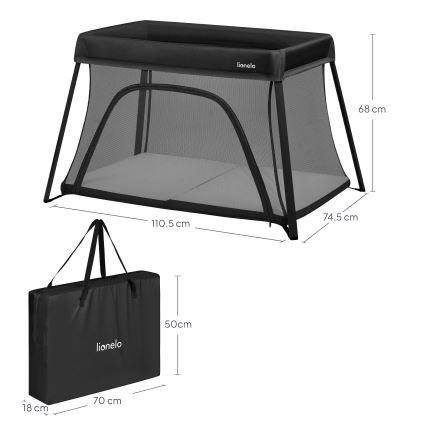 Lionelo - Reisisäng 3-ühes ALICE must