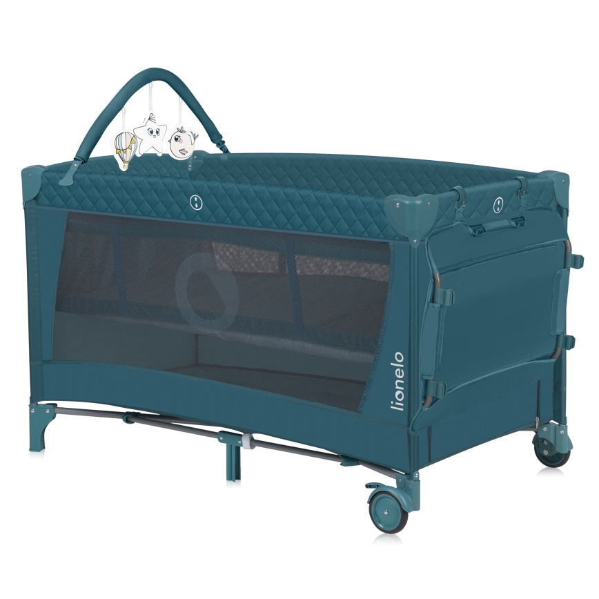 Lionelo - reisisäng FLOWER roheline/türkiissinine