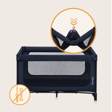 Lionelo - Reisisäng JASMIN EASY FOLD mereväesinine