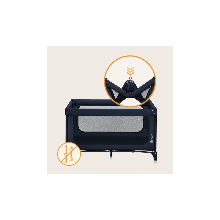 Lionelo - Reisisäng JASMIN EASY FOLD mereväesinine