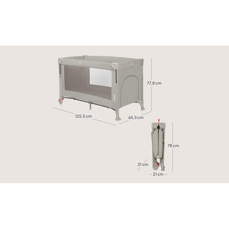 Lionelo - reisivoodi 3-ühes ELLEN beež liiv