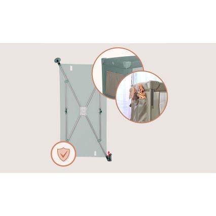 Lionelo - reisivoodi 3-ühes ELLEN, roheline salvei