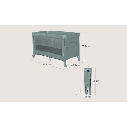 Lionelo - reisivoodi 3-ühes ELLEN, roheline salvei