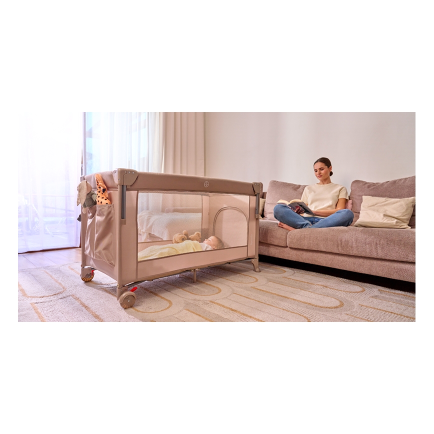 Lionelo - Reisivoodi 3in1 ELLEN Beige Sand