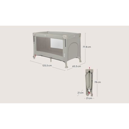Lionelo - Reisivoodi 3in1 ELLEN Beige Sand